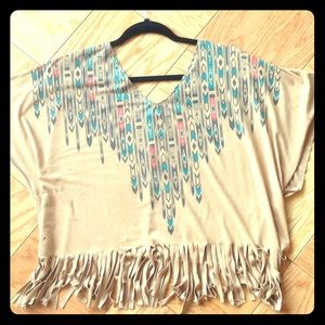 Native American fringed top